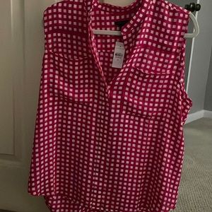 Brand new pink/white plaid blouse by Ann Taylor.  Tags are still attached.